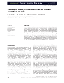 A geographic mosaic of trophic interactions and selection
