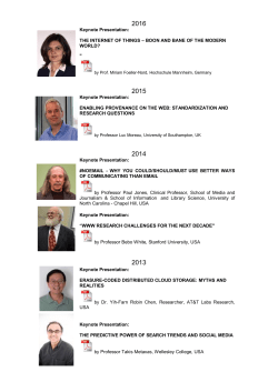 Keynote Presentation: THE INTERNET OF THINGS &ndash; BOON AND