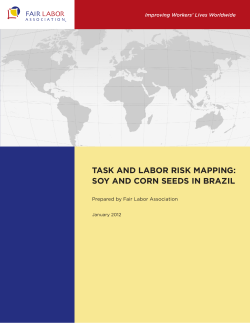 TASK AND LABOR RISK MAPPING: SOY AND CORN SEEDS IN