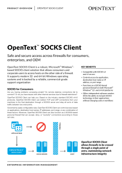 OpenText SOCKS Client Product Overview