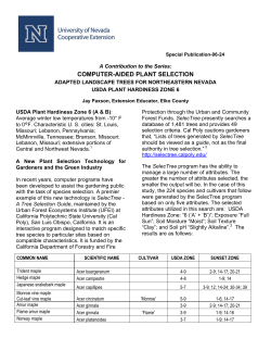 Computer-Aided Plant Selection, Adapted Landscape Trees for