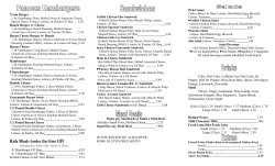 our Gluten Free Menu.