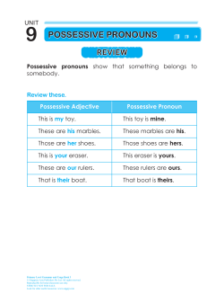 9 possessive pronouns - Singapore Asia Publishers