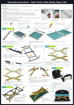 Assembly instructions: Table Tennis Table Infinity Paper craft