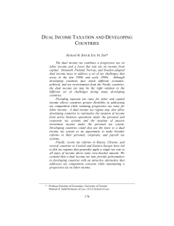 dual income taxation and developing countries