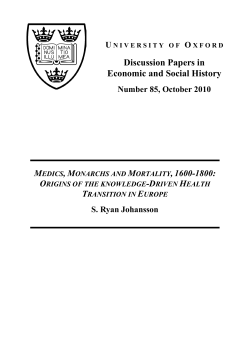 Discussion Papers in Economic and Social History