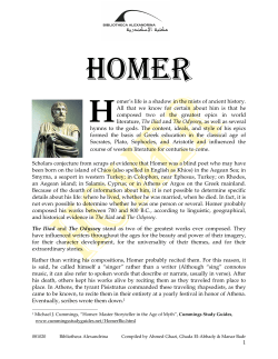 1 omer`s life is a shadow in the mists of ancient history. All that we