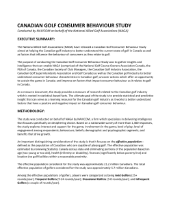 canadian golf consumer behaviour study