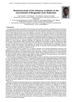 Numerical study of the influence of albedo on the microclimate of