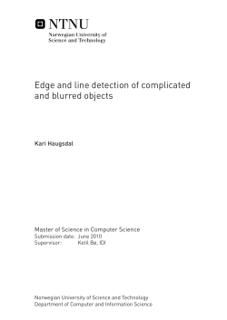 Edge and line detection of complicated and blurred