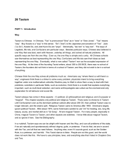 DOC: 26 Taoism