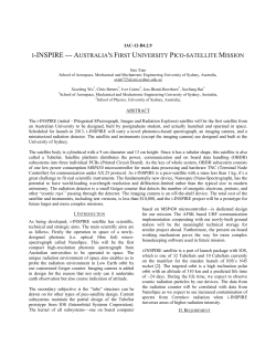 Australias First University Pico-Satellite Mission