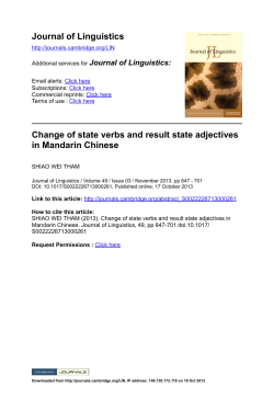 Journal of Linguistics Change of state verbs and