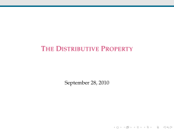 The Distributive Property (7th Grade)