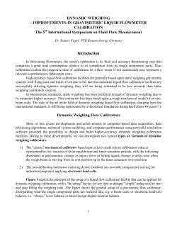 Dynamic Weighing - Improvements in Gravimetric Liquid Flowmeter