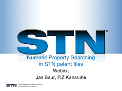 Numeric Property Searching in STN patent files