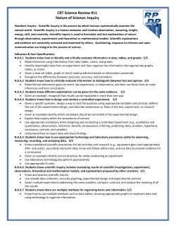 CRT Science Review #11 Nature of Science: Inquiry