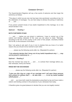 Ceremony wording options