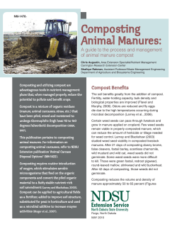 Composting Animal Manures: A guide to the process and