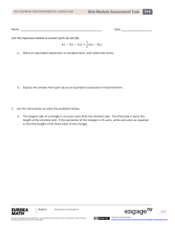7&bull;3 Mid-Module Assessment Task