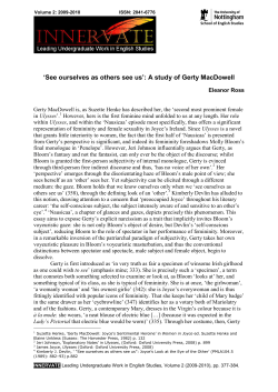 See ourselves as others see us`: A study of Gerty MacDowell