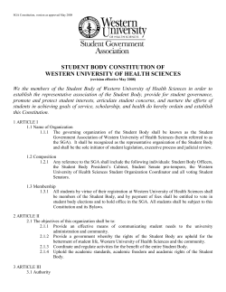 student body constitution of western