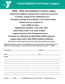 NEW - YMCA Coed Softball 6
