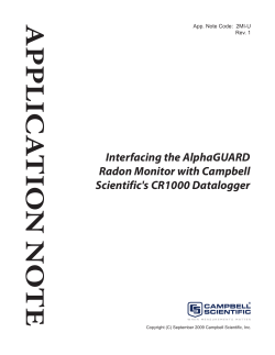 Interfacing the AlphaGUARD Radon Monitor