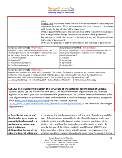 Canada`s Government/Civics Teacher Notes