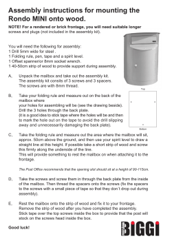 Assembly instructions for mounting the Rondo MINI onto wood. . . .