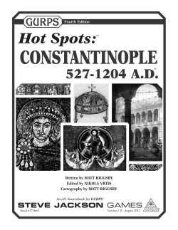 GURPS Hot Spots: Constantinople, 527-1204 AD