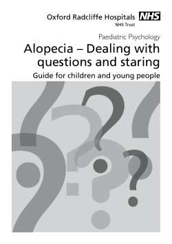 Alopecia &ndash; Dealing with questions and staring
