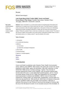 Print this article - Forum Qualitative Sozialforschung / Forum