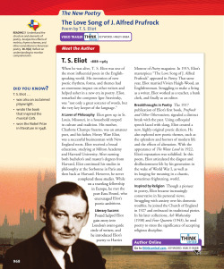 The Love Song of J. Alfred Prufrock T. S. Eliot 1888–1965