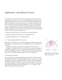 Math 131Application: Area Between Curves