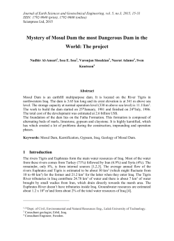 Mystery of Mosul Dam the most Dangerous Dam in the World
