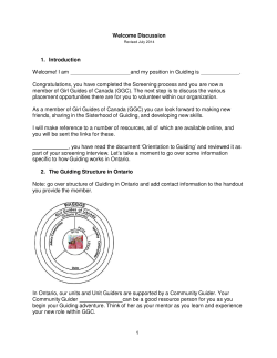 I am and my position in Guiding is . Congratulations, you have