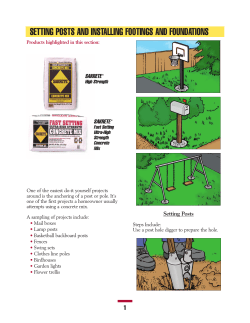 Setting Posts and Poles