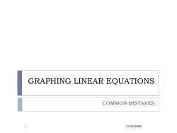 graphing linear equations