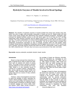 Hydrolytic Enzymes of Moulds Involved in Bread Spoilage