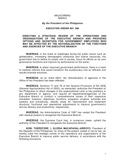 Executive Order No. 366