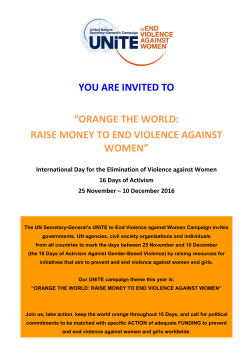 orange the world: raise money to end violence