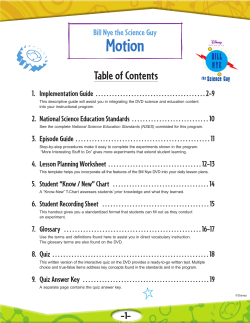 Bill Nye the Science Guy Motion 1. Implementation