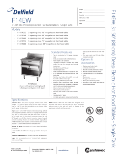 F14EW : 31.50&rdquo; (80 cm) D eep Electric Hot Food Tables