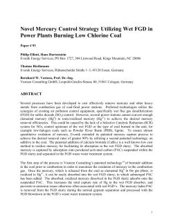 Novel Mercury Control Strategy Utilizing Wet FGD in Power Plants