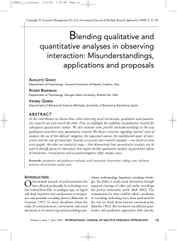 Blending qualitative and quantitative analyses in observing interaction