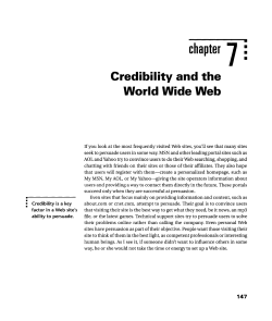 persuasive credibility Fogg - Department of Information and
