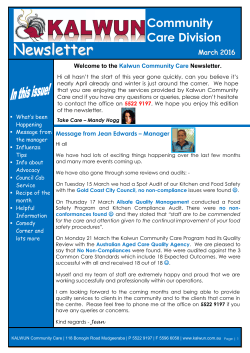 HACC March 2016 newsletter