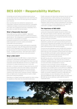 BES 6001 &ndash; Responsibility Matters
