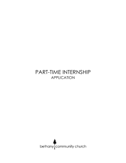 APPLICATION FOR INTERNSHIP